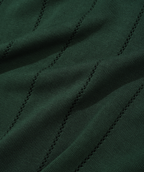 COVERNAT(カバーナット)の「スキッパーカラー ハーフニット グリーン(ニット/セーター・レディース・その他・SMALL/MEDIUM/LARGE/X-LARGE)」の2枚目の写真