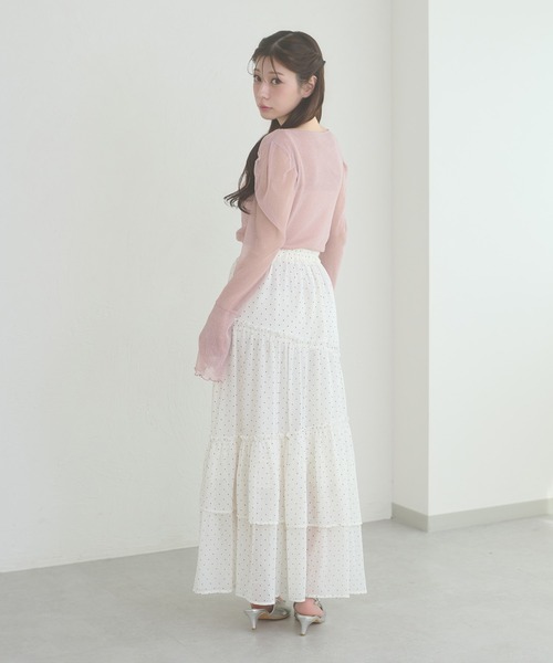 Ambre Neige(アンブルネージュ)の「tiered long skirt / ティアードロングスカート(スカート・レディース・ホワイト系その他/ブラック/オフホワイト・FREE)」の19枚目の写真