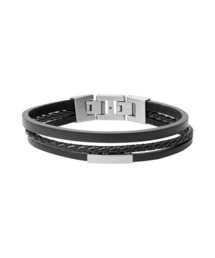 FOSSIL（フォッシル）の「フォッシル アクセサリー メンズ ブレスレット ブラック JF03322040（ブレスレット）」