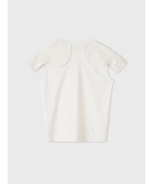EIMY ISTOIRE(エイミーイストワール)の「EIMY SIGNATURE LACE TEE(Tシャツ/カットソー・レディース・ホワイト/ブラック/ピンクベージュ/チャコールグレー・F)」の15枚目の写真
