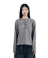 AAKAM（アーカム）の「Dust Henry Neck Long Sleeve (Gray)（Tシャツ/カットソー・2）」