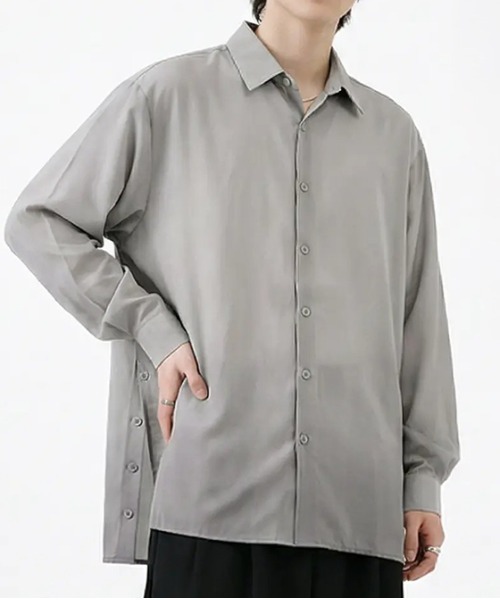 revertical(リバーティカル)の「オーバーサイズ シャツ(シャツ/ブラウス・メンズ・モカ/グリーン/グレー/ネイビー・LARGE/MEDIUM)」の2枚目の写真