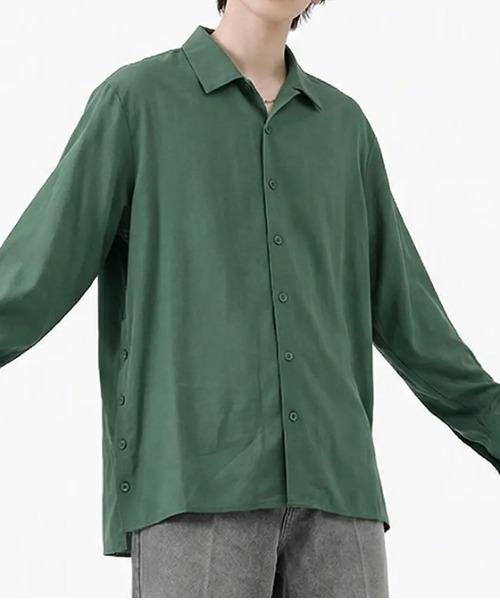 revertical(リバーティカル)の「オーバーサイズ シャツ(シャツ/ブラウス・メンズ・モカ/グリーン/グレー/ネイビー・LARGE/MEDIUM)」の1枚目の写真