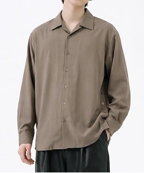 revertical(リバーティカル)の「オーバーサイズ シャツ(シャツ/ブラウス・メンズ・モカ/グリーン/グレー/ネイビー・LARGE/MEDIUM)」の3枚目の写真