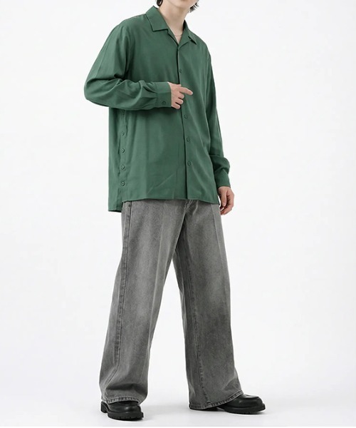 revertical(リバーティカル)の「オーバーサイズ シャツ(シャツ/ブラウス・メンズ・モカ/グリーン/グレー/ネイビー・LARGE/MEDIUM)」の17枚目の写真