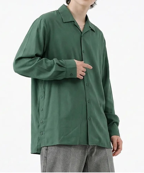 revertical(リバーティカル)の「オーバーサイズ シャツ(シャツ/ブラウス・メンズ・モカ/グリーン/グレー/ネイビー・LARGE/MEDIUM)」の14枚目の写真