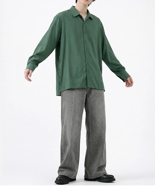 revertical(リバーティカル)の「オーバーサイズ シャツ(シャツ/ブラウス・メンズ・モカ/グリーン/グレー/ネイビー・LARGE/MEDIUM)」の15枚目の写真