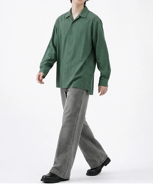 revertical(リバーティカル)の「オーバーサイズ シャツ(シャツ/ブラウス・メンズ・モカ/グリーン/グレー/ネイビー・LARGE/MEDIUM)」の16枚目の写真