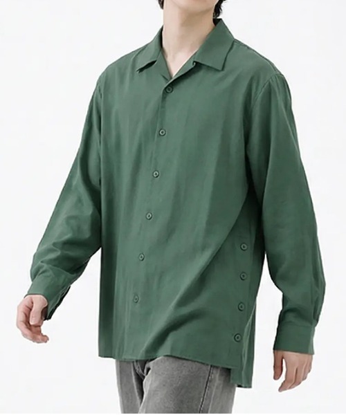 revertical(リバーティカル)の「オーバーサイズ シャツ(シャツ/ブラウス・メンズ・モカ/グリーン/グレー/ネイビー・LARGE/MEDIUM)」の13枚目の写真