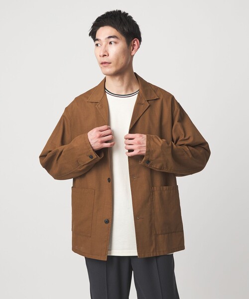 green label relaxing（グリーンレーベルリラクシング）の「BREEZY メッシュ カバーオール ジャケット -通気性-（カバーオール・メンズ・モカ/ネイビー・L/XL/M/S）」の2枚目の写真