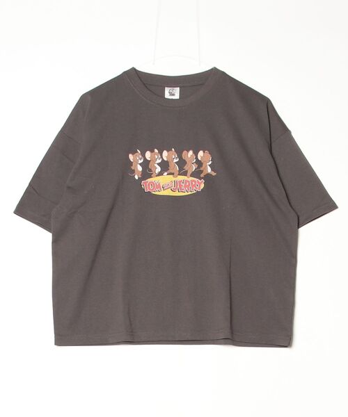 Tom&Jerry(トムアンドジェリー)の「【TOM & JERRY/トムとジェリー】キャラクタープリント半袖Tシャツ(WIDEシルエット)(Tシャツ/カットソー・レディース・スミクロ/オフホワイト/カーキ/オートミール・LARGE/MEDIUM)」の7枚目の写真
