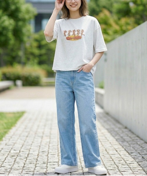 Tom&Jerry(トムアンドジェリー)の「【TOM & JERRY/トムとジェリー】キャラクタープリント半袖Tシャツ(WIDEシルエット)(Tシャツ/カットソー・レディース・スミクロ/オフホワイト/カーキ/オートミール・LARGE/MEDIUM)」の22枚目の写真