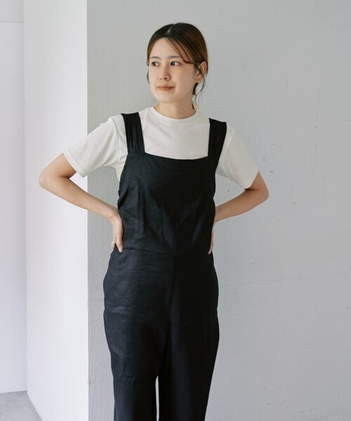 SHENERY（シーナリー）の「バックリボンイージーサロペット（サロペット/オーバーオール・レディース・ベージュ/ブラック・38/36）」の21枚目の写真