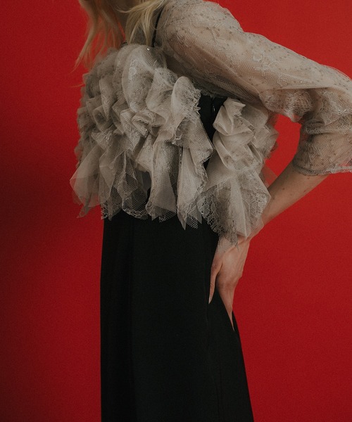 et.UNiVER（エトユニベール）の「Noir glitter dress（ドレス・レディース・ブラウン/ブラック×ベージュ/チャコール・SMALL/MEDIUM/LARGE）」の12枚目の写真