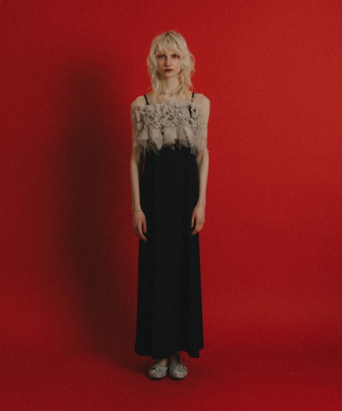 et.UNiVER（エトユニベール）の「Noir glitter dress（ドレス・レディース・ブラウン/ブラック×ベージュ/チャコール・SMALL/MEDIUM/LARGE）」の15枚目の写真