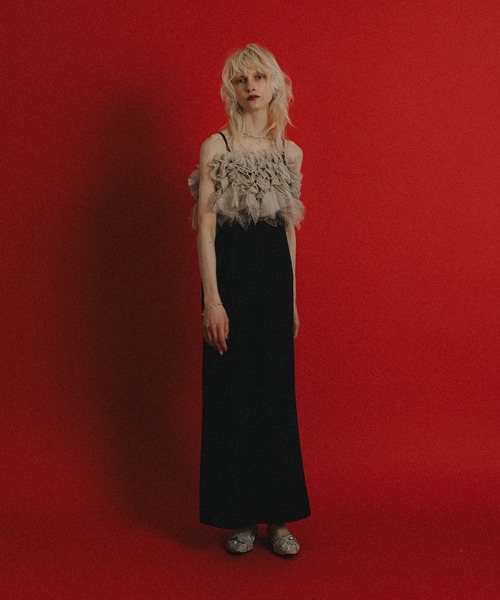 et.UNiVER（エトユニベール）の「Noir glitter dress（ドレス・レディース・ブラウン/ブラック×ベージュ/チャコール・SMALL/MEDIUM/LARGE）」の19枚目の写真
