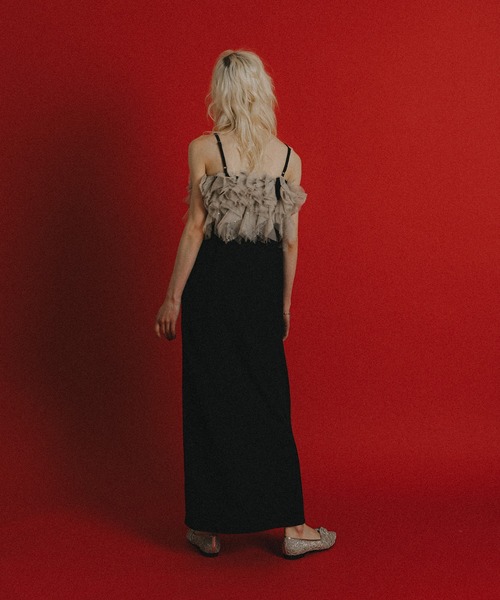 et.UNiVER（エトユニベール）の「Noir glitter dress（ドレス・レディース・ブラウン/ブラック×ベージュ/チャコール・SMALL/MEDIUM/LARGE）」の21枚目の写真