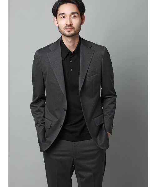 SUIT SQUARE(スーツスクエア)の「ニットポロシャツ/半袖/ウォッシャブル/強撚コットンアクリル天竺/無地(ポロシャツ・メンズ・ベージュ/ミント/ネイビー/ホワイト/ブラック・S/M/L/LL)」の21枚目の写真