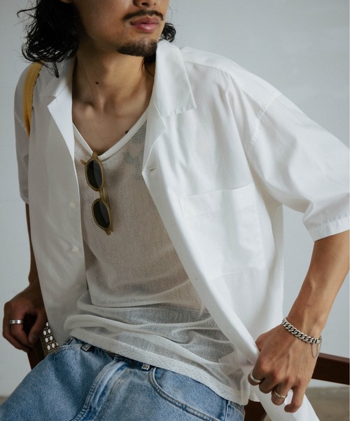 THE BOLDMAN(ザ ボールドマン)の「Mesh Tank Top / メッシュタンクトップ(タンクトップ・メンズ・ホワイト/ブラック・MEDIUM/LARGE)」の6枚目の写真