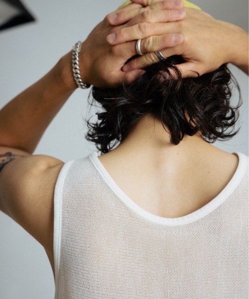 THE BOLDMAN(ザ ボールドマン)の「Mesh Tank Top / メッシュタンクトップ(タンクトップ・メンズ・ホワイト/ブラック・MEDIUM/LARGE)」の4枚目の写真