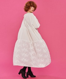 セール】《高山都さんコラボ》Wフリルカラーワンピース[プチサイズあり