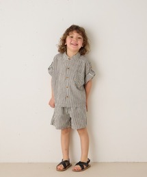 riziere（リジェール）の「バンドカラーストライプシャツセットアップ（セットアップ）」