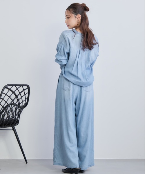 COHINA(コヒナ)の「シアーデニムワイドパンツ 【低身長・小柄女性】(デニムパンツ・レディース・ライトインディゴブルー/インディゴブルー・S-Short/XS-Short/XS-Regular/S-Regular)」の17枚目の写真