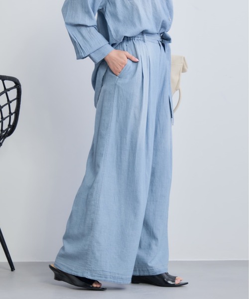 COHINA(コヒナ)の「シアーデニムワイドパンツ 【低身長・小柄女性】(デニムパンツ・レディース・ライトインディゴブルー/インディゴブルー・S-Short/XS-Short/XS-Regular/S-Regular)」の21枚目の写真