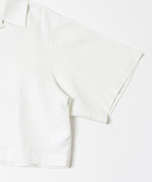 THE GOODLAND MARKET(ザグッドランドマーケット)の「『別注』MIDIUMISOLID×THE GOODLAND MARKET LINEN open-collar shirts(シャツ/ブラウス・レディース・ホワイト/ブラック・FREE)」の12枚目の写真