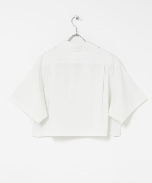 THE GOODLAND MARKET(ザグッドランドマーケット)の「『別注』MIDIUMISOLID×THE GOODLAND MARKET LINEN open-collar shirts(シャツ/ブラウス・レディース・ホワイト/ブラック・FREE)」の13枚目の写真