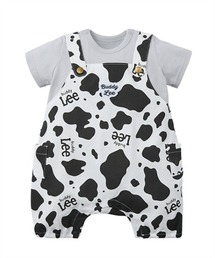 BUDDY Lee（バディーリー）の「【Buddy Lee】カウ柄サロペット風半袖カバーオール　<綿100%>（ロンパース）」