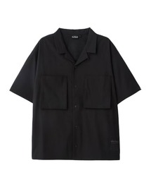 【WILD THINGS】OPEN COLLAR POCKET SHIRTS (オープンカラー ポケットシャツ) / ブラック [WT26041AD]