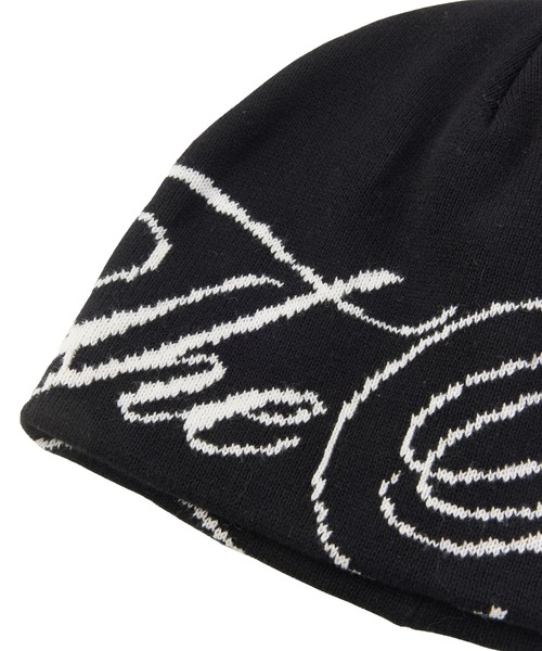 X-girl（エックスガール）の「THE X-GIRL SCRIPT LOGO JACQUARD BEANIE（ニットキャップ/ビーニー・レディース・ブラウン/オリーブ/ブラック・ONE SIZE）」の11枚目の写真