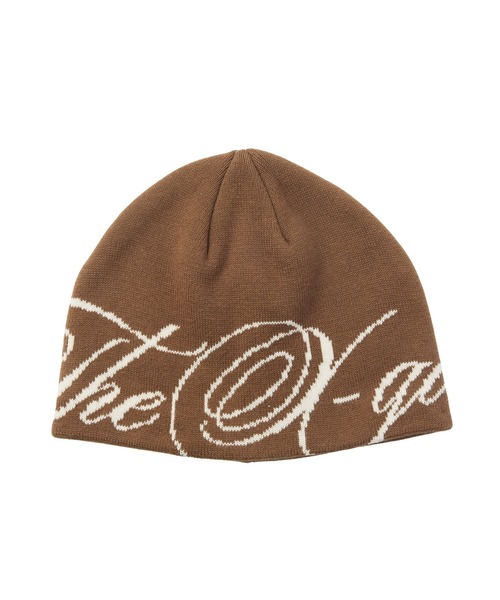 X-girl（エックスガール）の「THE X-GIRL SCRIPT LOGO JACQUARD BEANIE（ニットキャップ/ビーニー・レディース・ブラウン/オリーブ/ブラック・ONE SIZE）」の7枚目の写真