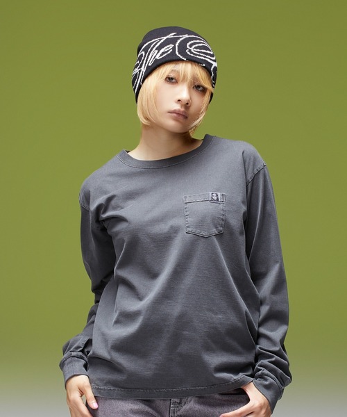X-girl(エックスガール)の「THE X-GIRL SCRIPT LOGO JACQUARD BEANIE(ニットキャップ/ビーニー・レディース・ブラウン/オリーブ/ブラック・ONE SIZE)」の15枚目の写真