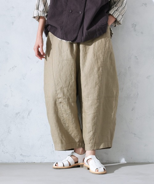 soulberry(ソウルベリー)の「まるっと可愛い、リネンのパンツ(その他パンツ・レディース・ベージュ・M/L/LL/3L/4L/5L)」の17枚目の写真