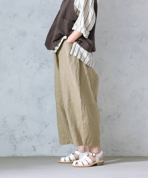 soulberry(ソウルベリー)の「まるっと可愛い、リネンのパンツ(その他パンツ・レディース・ベージュ・M/L/LL/3L/4L/5L)」の7枚目の写真