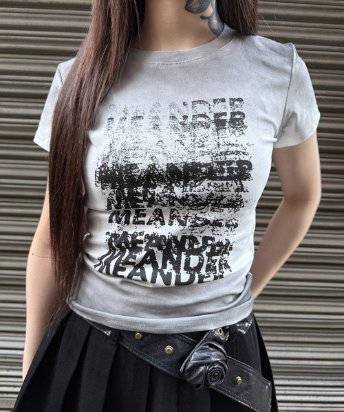 Figments（フィグメンツ）の「MEANDERフェードT（Tシャツ/カットソー・レディース・ブラック/ホワイト・FREE）」の3枚目の写真