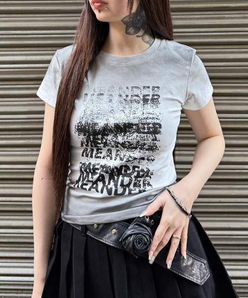 Figments（フィグメンツ）の「MEANDERフェードT（Tシャツ/カットソー・レディース・ブラック/ホワイト・FREE）」の4枚目の写真