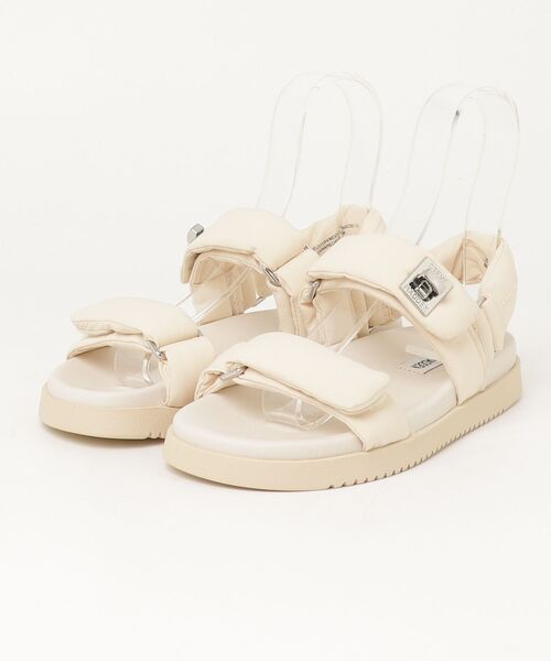 STEVE MADDEN(スティーブマデン)の「STEVE MADDEN スティーブマデン パデッドダブルベルトサンダル MONAT-XS 0772(サンダル・レディース・ホワイト系その他/ブラック・23.5cm/24.0cm/24.5cm/23.0cm)」の2枚目の写真