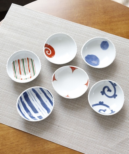 染錦絵変り 六客楕円珍味揃 波佐見焼（食器）｜FUNALIVE（ファン