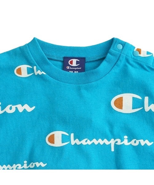 Champion(チャンピオン)の「【5/22(金)発売】Champion チャンピオン 半袖ダルマロンパース(ロンパース・キッズ・ネイビー/ピンク/パープル/グリーン/レッド・70-80cm)」の12枚目の写真