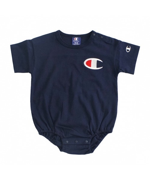 Champion(チャンピオン)の「【5/22(金)発売】Champion チャンピオン 半袖ダルマロンパース(ロンパース・キッズ・ネイビー/ピンク/パープル/グリーン/レッド・70-80cm)」の9枚目の写真