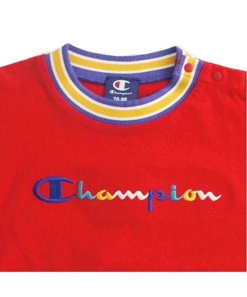 Champion(チャンピオン)の「【5/22(金)発売】Champion チャンピオン 半袖ダルマロンパース(ロンパース・キッズ・ネイビー/ピンク/パープル/グリーン/レッド・70-80cm)」の17枚目の写真