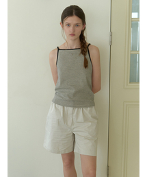 Grin stripe sleeveless (oatmeal)