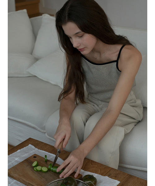 THEMITTEN(ザ・ミトン)の「Grin stripe sleeveless (oatmeal)(Tシャツ/カットソー・レディース・その他・FREE)」の6枚目の写真