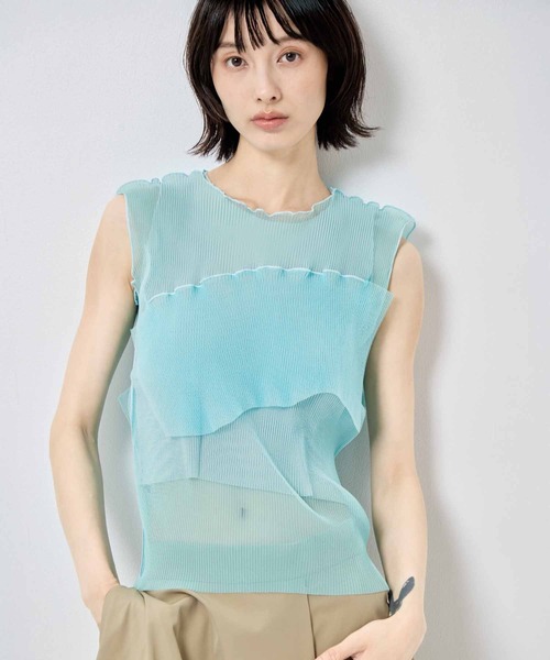 kotohayokozawa(コトハヨコザワ)の「【kotohayokozawa/コトハヨコザワ】GHOST TODO TOP *SLEEVELESS +INNER(タンクトップ・レディース・ブルー/ブラック/ホワイト/ライトブルー・FREE)」の22枚目の写真