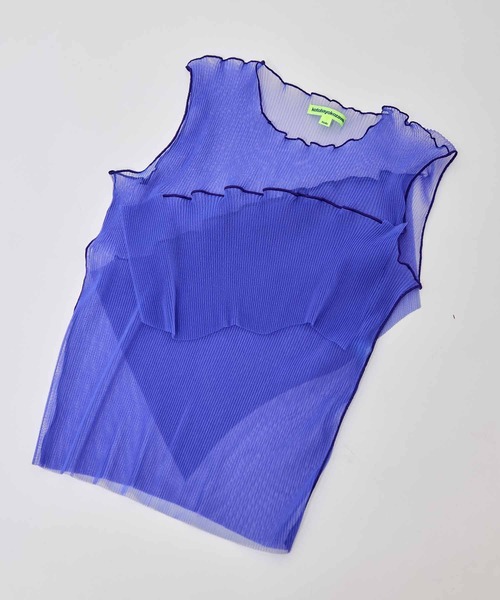 kotohayokozawa(コトハヨコザワ)の「【kotohayokozawa/コトハヨコザワ】GHOST TODO TOP *SLEEVELESS +INNER(タンクトップ・レディース・ブルー/ブラック/ホワイト/ライトブルー・FREE)」の8枚目の写真