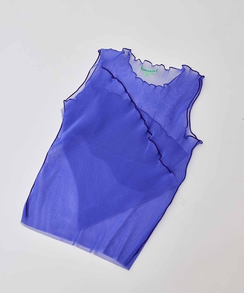 kotohayokozawa(コトハヨコザワ)の「【kotohayokozawa/コトハヨコザワ】GHOST TODO TOP *SLEEVELESS +INNER(タンクトップ・レディース・ブルー/ブラック/ホワイト/ライトブルー・FREE)」の9枚目の写真