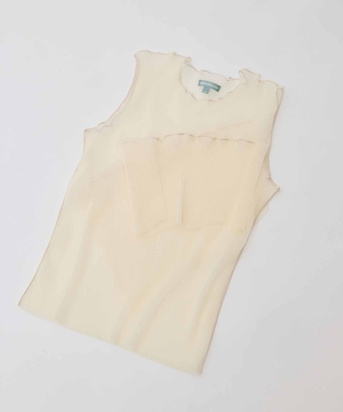 kotohayokozawa(コトハヨコザワ)の「【kotohayokozawa/コトハヨコザワ】GHOST TODO TOP *SLEEVELESS +INNER(タンクトップ・レディース・ブルー/ブラック/ホワイト/ライトブルー・FREE)」の13枚目の写真